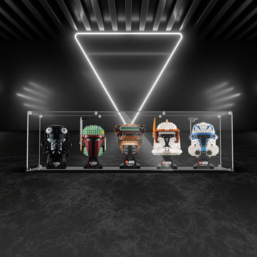 Premium Display Case for 5 x Lego Helmets